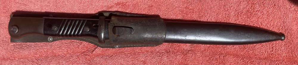 Rare1938 Date All-Matching WWII German K98 Combat Bayonet F Herder Solingen-img-3