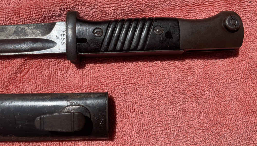 Rare1938 Date All-Matching WWII German K98 Combat Bayonet F Herder Solingen-img-21