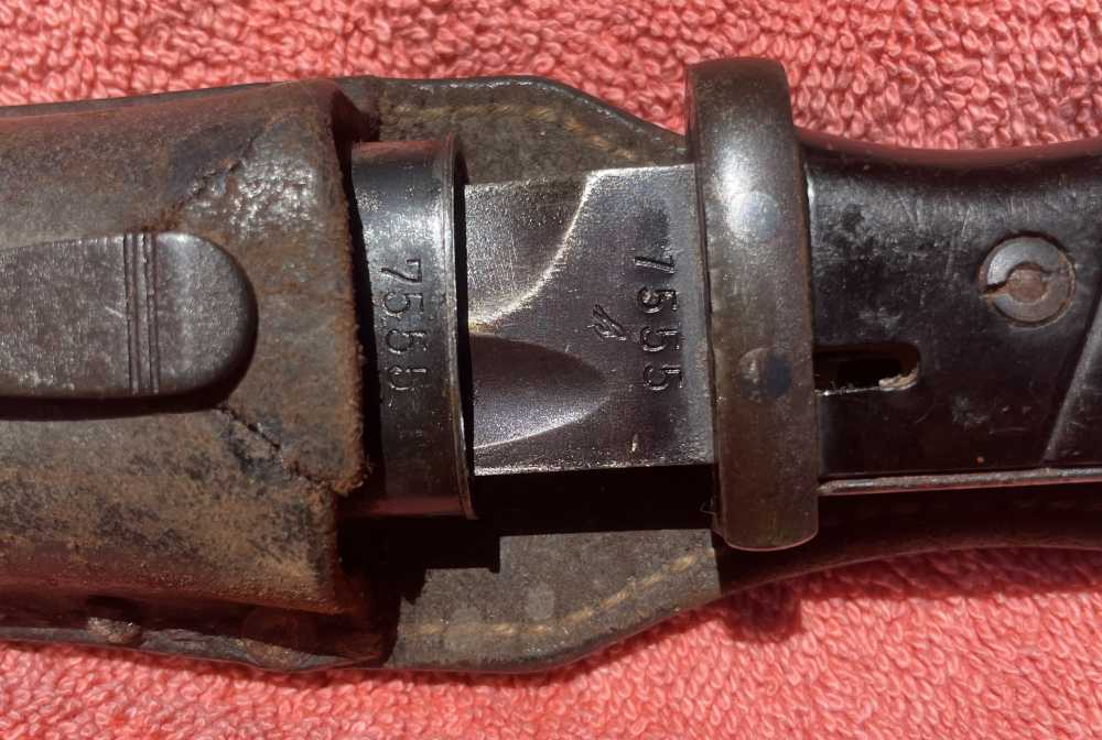 Rare1938 Date All-Matching WWII German K98 Combat Bayonet F Herder Solingen-img-1