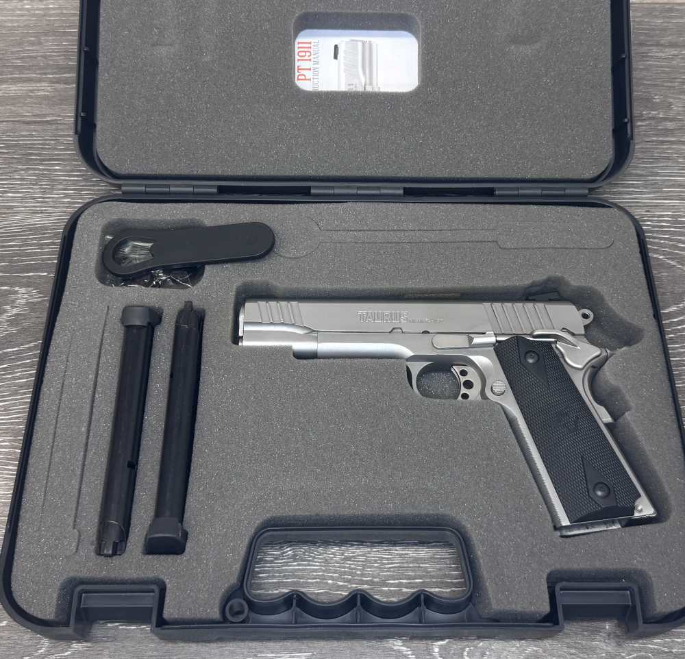 Taurus PT1911 .45ACP New in box 8 round Stainless Steel-img-0