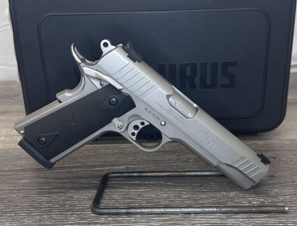Taurus PT1911 .45ACP New in box 8 round Stainless Steel-img-1