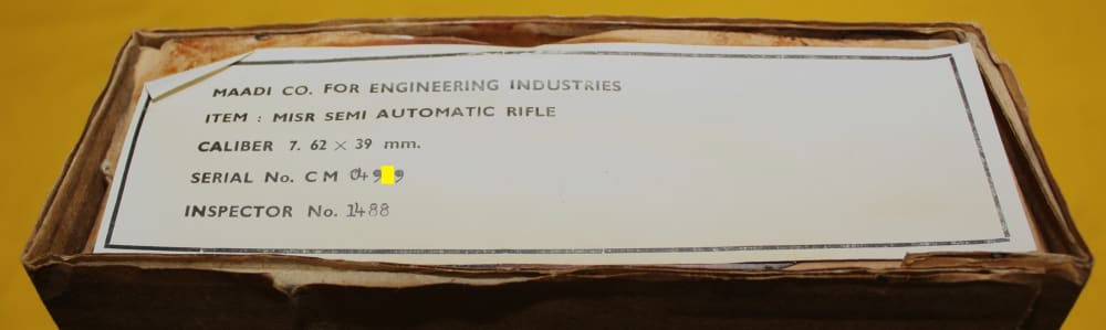 NOS Maadi Egypt MISR S/A 7.62x39 AK-47 AKM Egyptian Laminated Wood -img-3