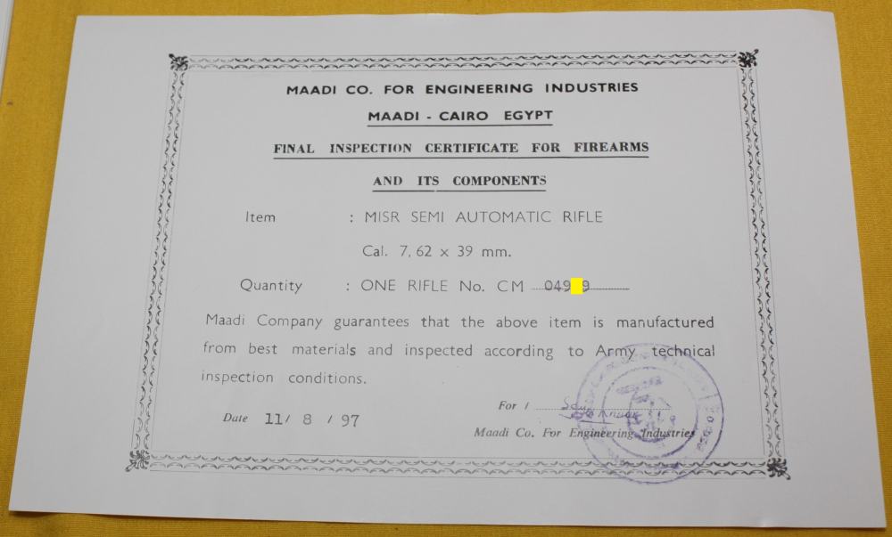NOS Maadi Egypt MISR S/A 7.62x39 AK-47 AKM Egyptian Laminated Wood -img-60