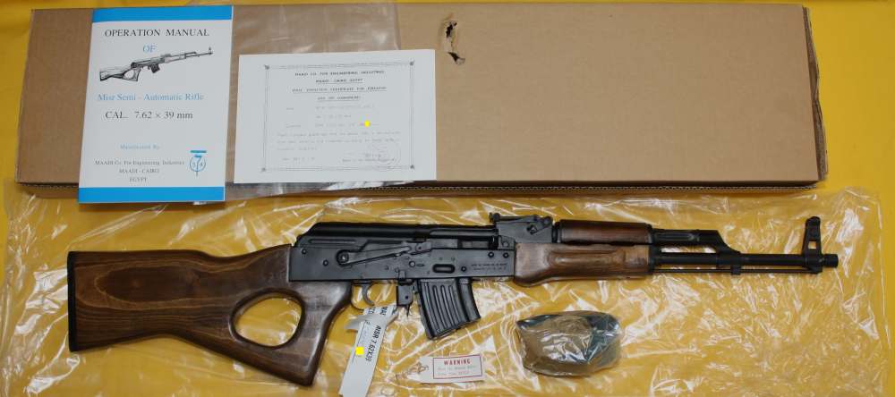 NOS Maadi Egypt MISR S/A 7.62x39 AK-47 AKM Egyptian Laminated Wood -img-0