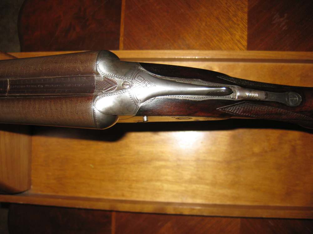 Lefever E grade 12ga. 28" browned Damascus barrels outstanding wood !-img-5