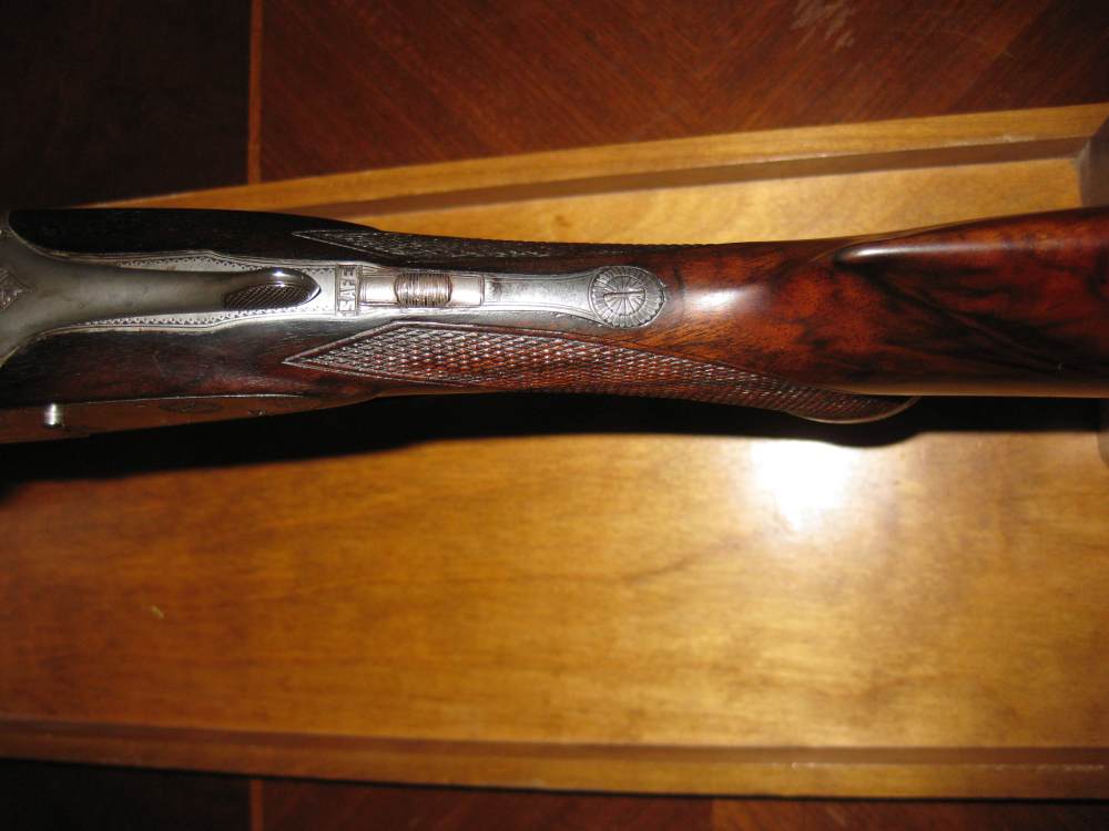 Lefever E grade 12ga. 28" browned Damascus barrels outstanding wood !-img-4
