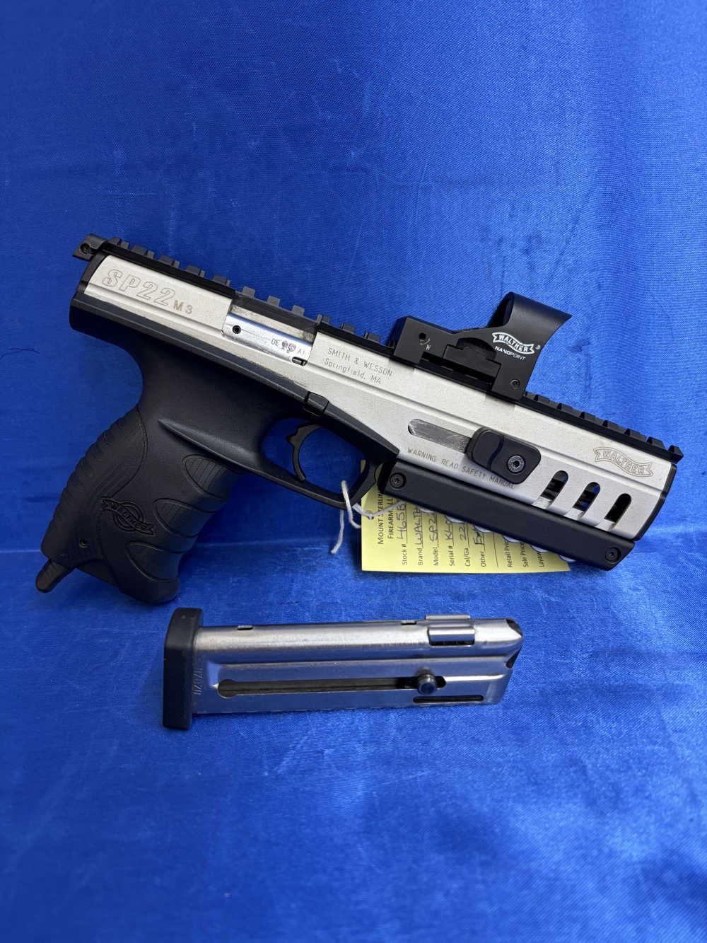 Walther SP22 M3 22LR Pistol 10 rnd Extra mag Used with Optic-img-0