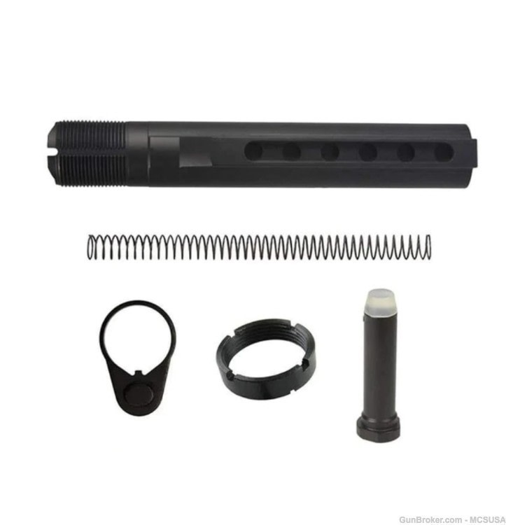 AR15 Skeletonized ButtStock Buffer Tube Lower Parts Kit Combo -img-2