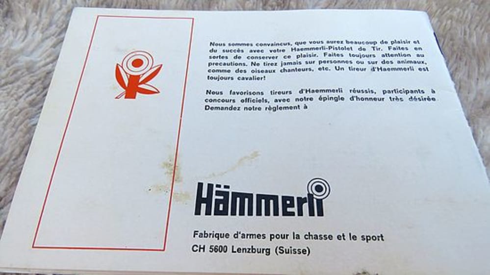 Hammerli Master / Single Owners Manual-img-3
