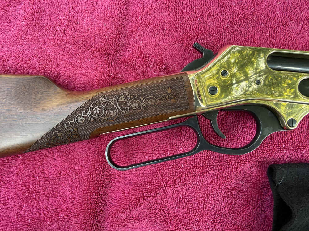 Henry Solid Brass H24 Signature  Lever Action 410 Shotgun Side Gate Walnut-img-3