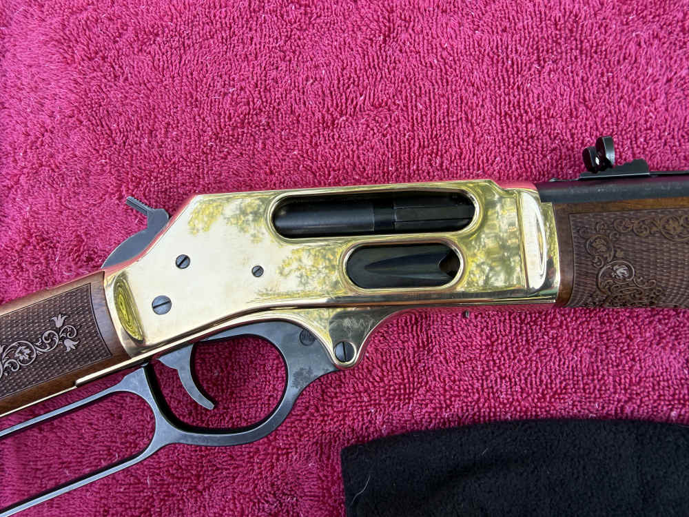 Henry Solid Brass H24 Signature  Lever Action 410 Shotgun Side Gate Walnut-img-4