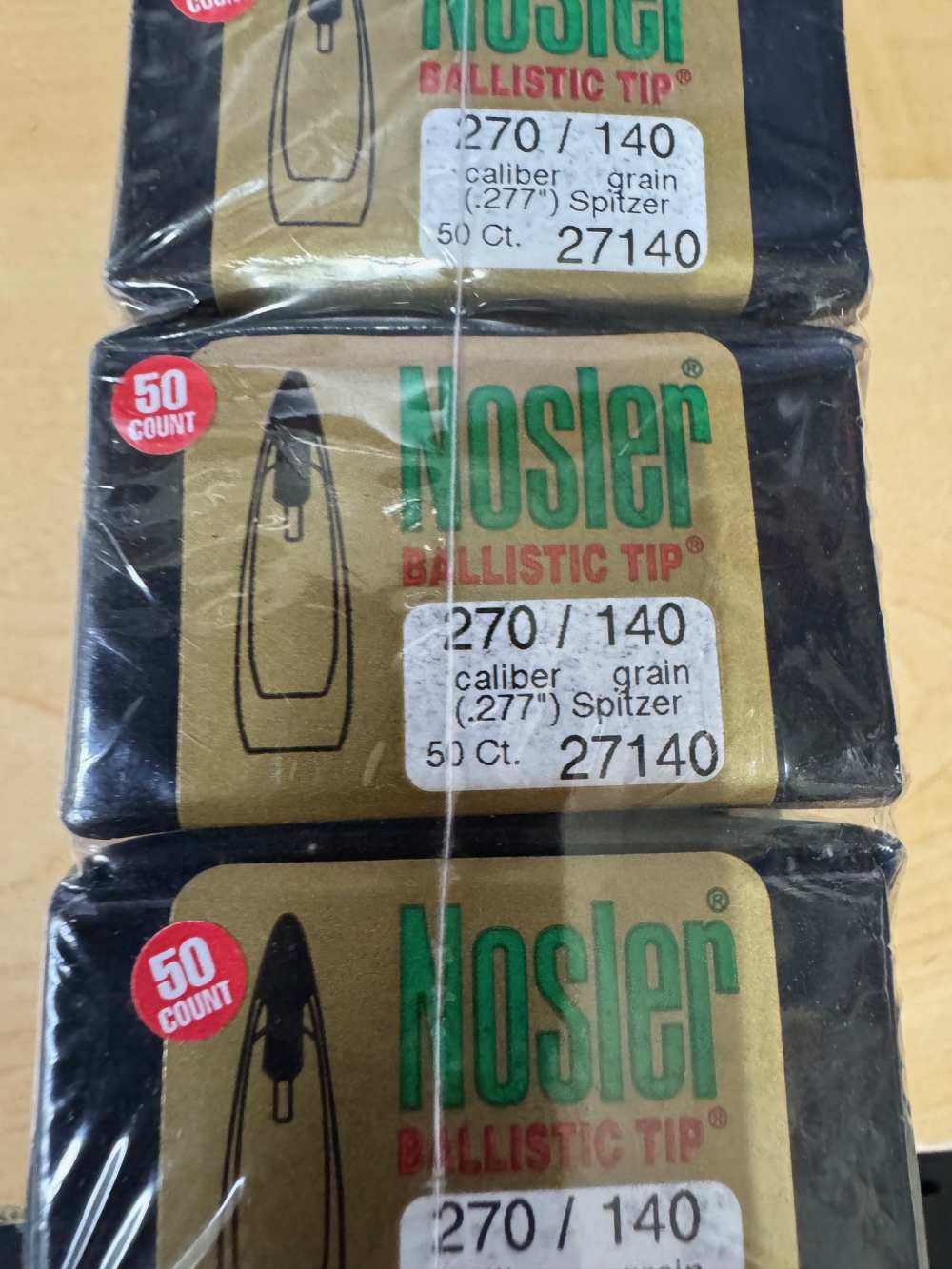 Nosler Ballistic Tip 270cal 140gr Bullets-img-0