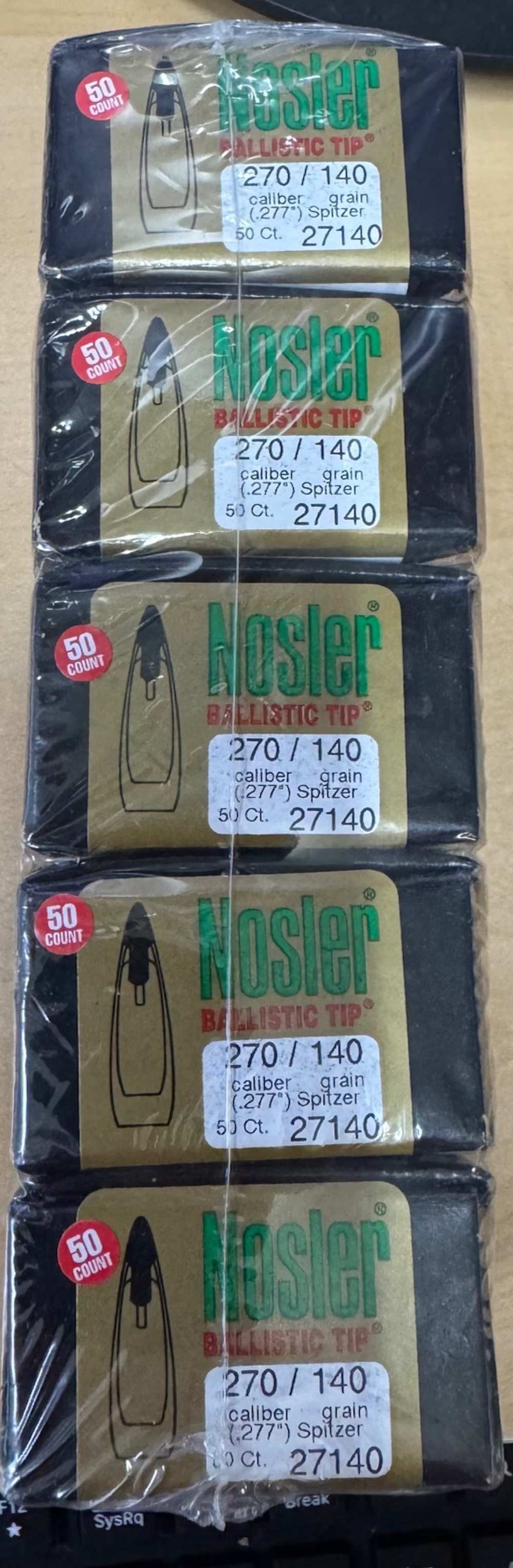 Nosler Ballistic Tip 270cal 140gr Bullets-img-1