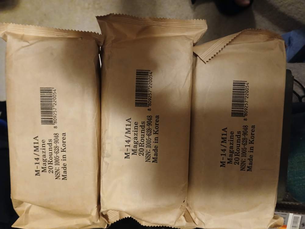 Three Korean made M1A 20 round magazines -img-0