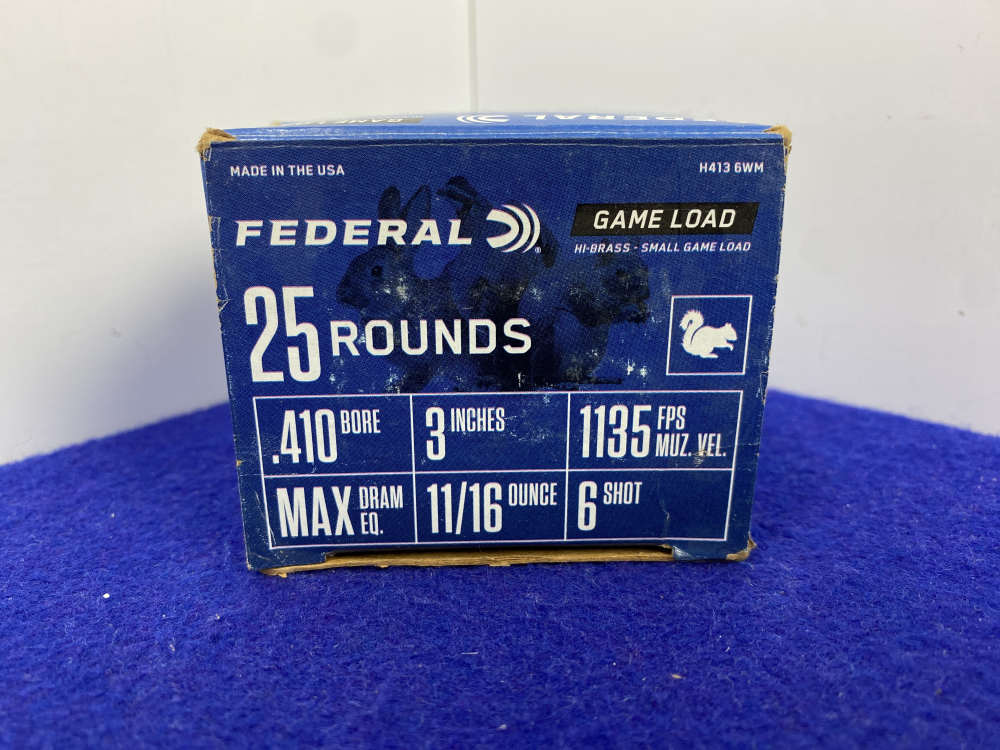 100 Rounds Federal .410 Bore 3" #6 Shot Game Load Ammunition *MAXIMUM DRAM*-img-8