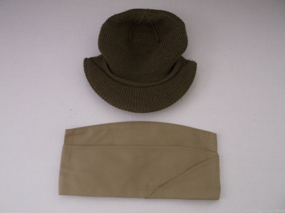US ARMJY GARRISON CAP USGI and REPRODUCTION KNIT JEEP CAP-img-8