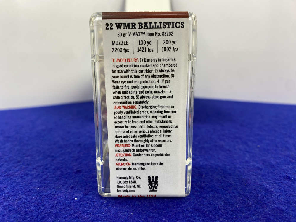 450 Rounds Hornady .22 Magnum 30Gr V-MAX Ammunition *ULTRA-FLAT TRAJECTORY*-img-15