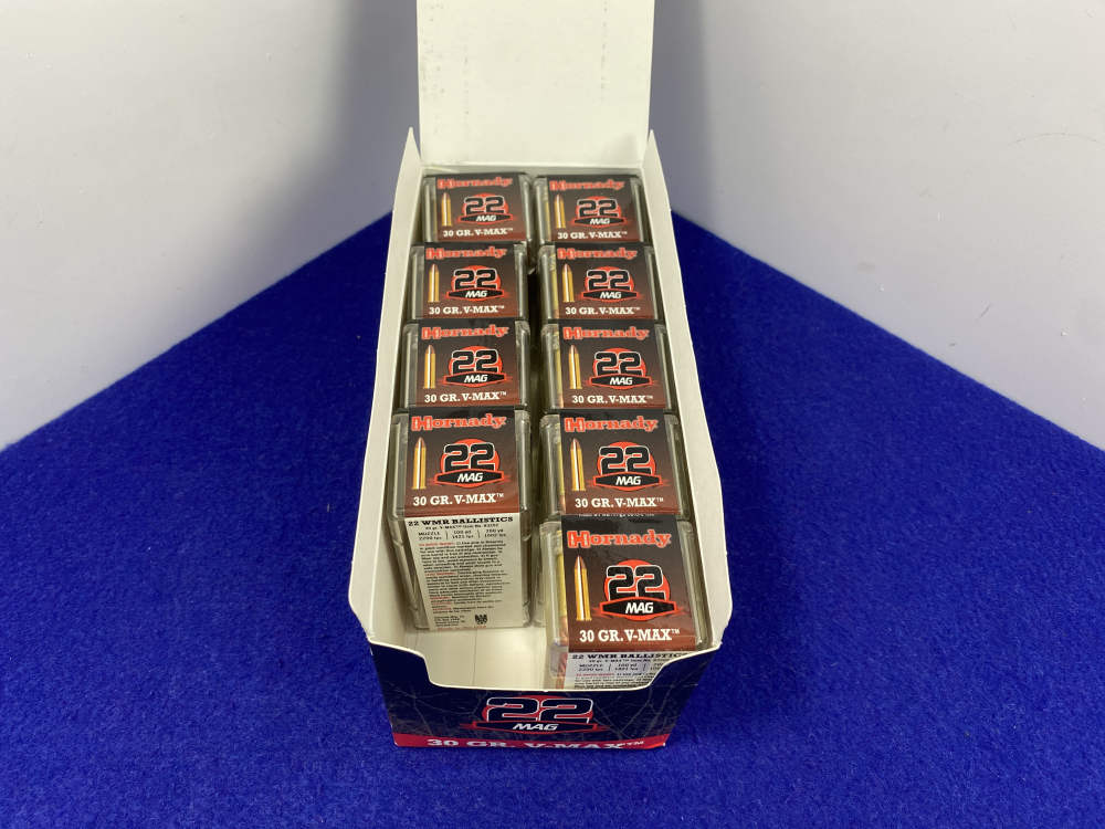 450 Rounds Hornady .22 Magnum 30Gr V-MAX Ammunition *ULTRA-FLAT TRAJECTORY*-img-9