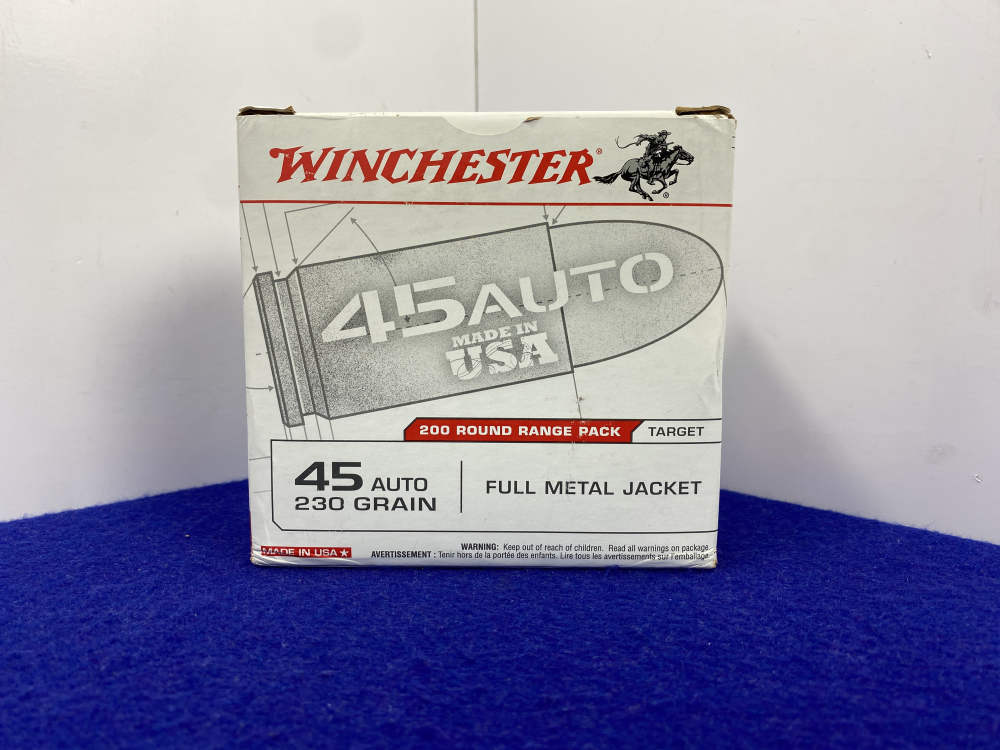 200 Rounds Winchester .45 Auto 230 Grain FMJ Ammunition *SHOOTER’S SUPPLY*-img-9