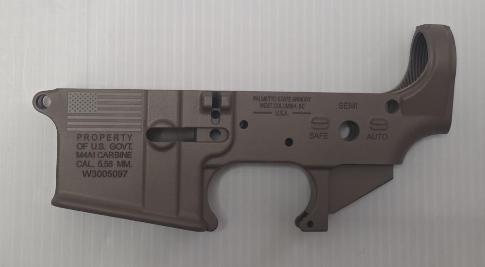 PSA M4A1 AR15 Lower Low Shelf Full Auto Ready TAN FRT friendly Stripped -img-2