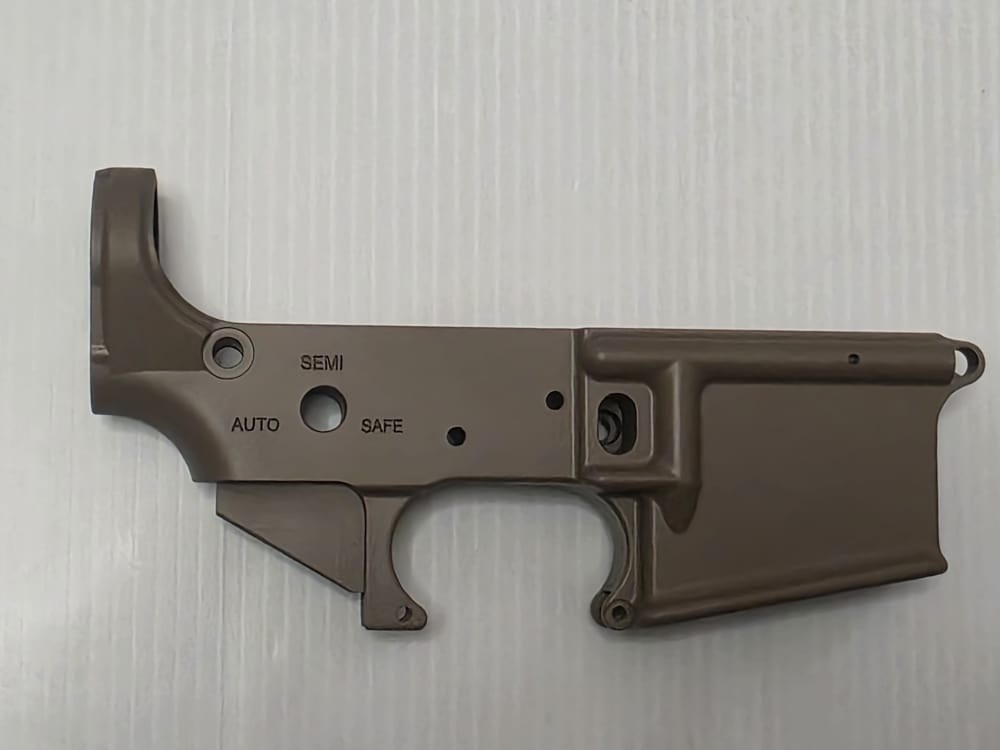 PSA M4A1 AR15 Lower Low Shelf Full Auto Ready TAN FRT friendly Stripped -img-1