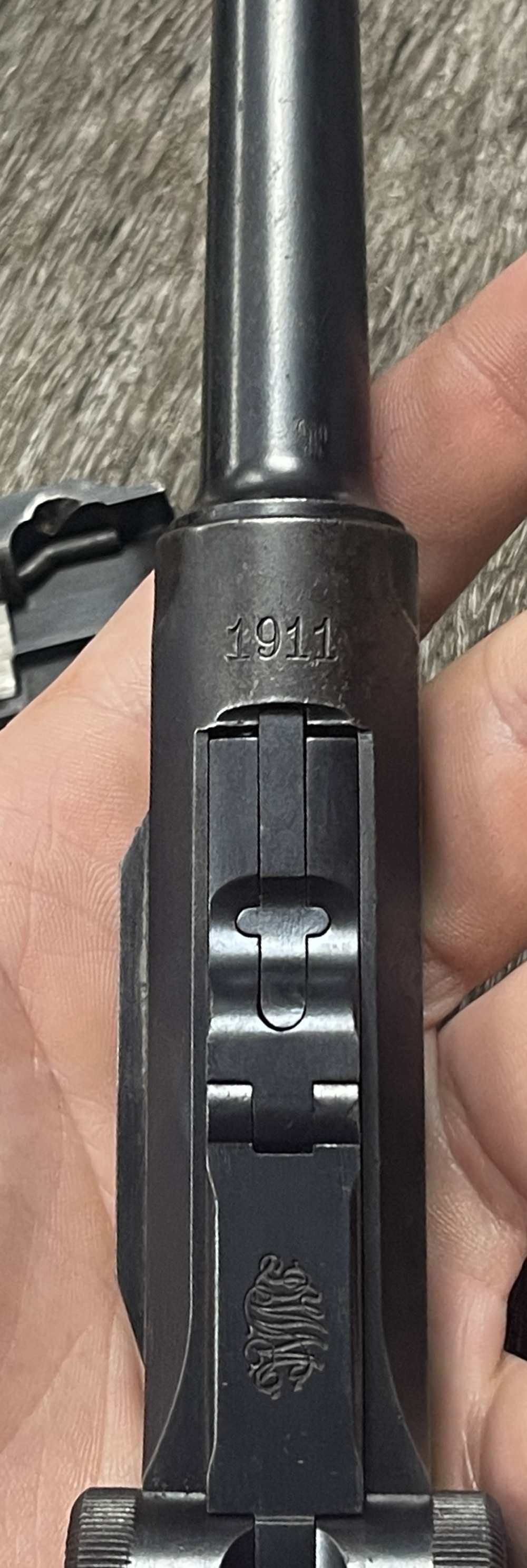 VERY Rare 1911 DWM Luger WWI MATCHING #s P08 9mm W/Holster ALL ORIGINAL-img-25