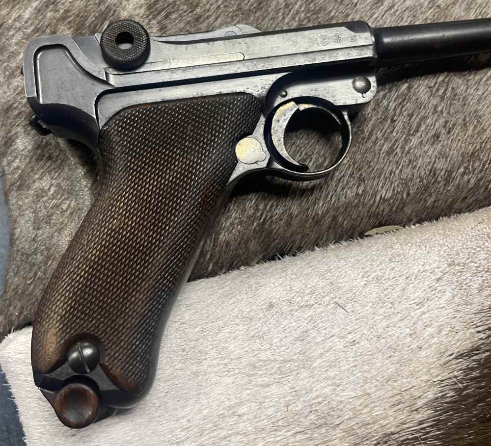 VERY Rare 1911 DWM Luger WWI MATCHING #s P08 9mm W/Holster ALL ORIGINAL-img-14