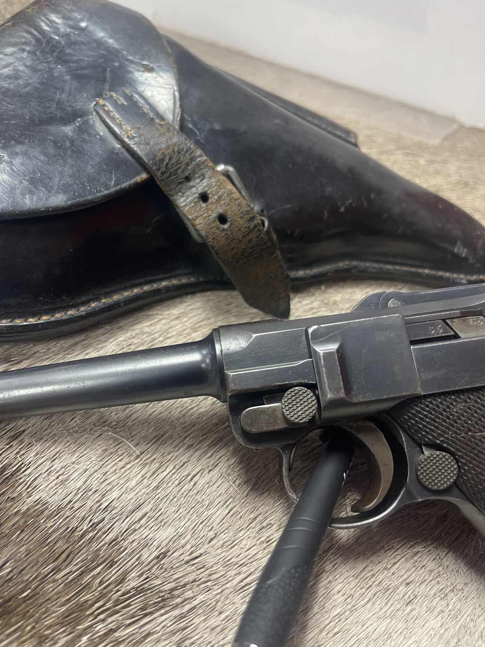 VERY Rare 1911 DWM Luger WWI MATCHING #s P08 9mm W/Holster ALL ORIGINAL-img-5