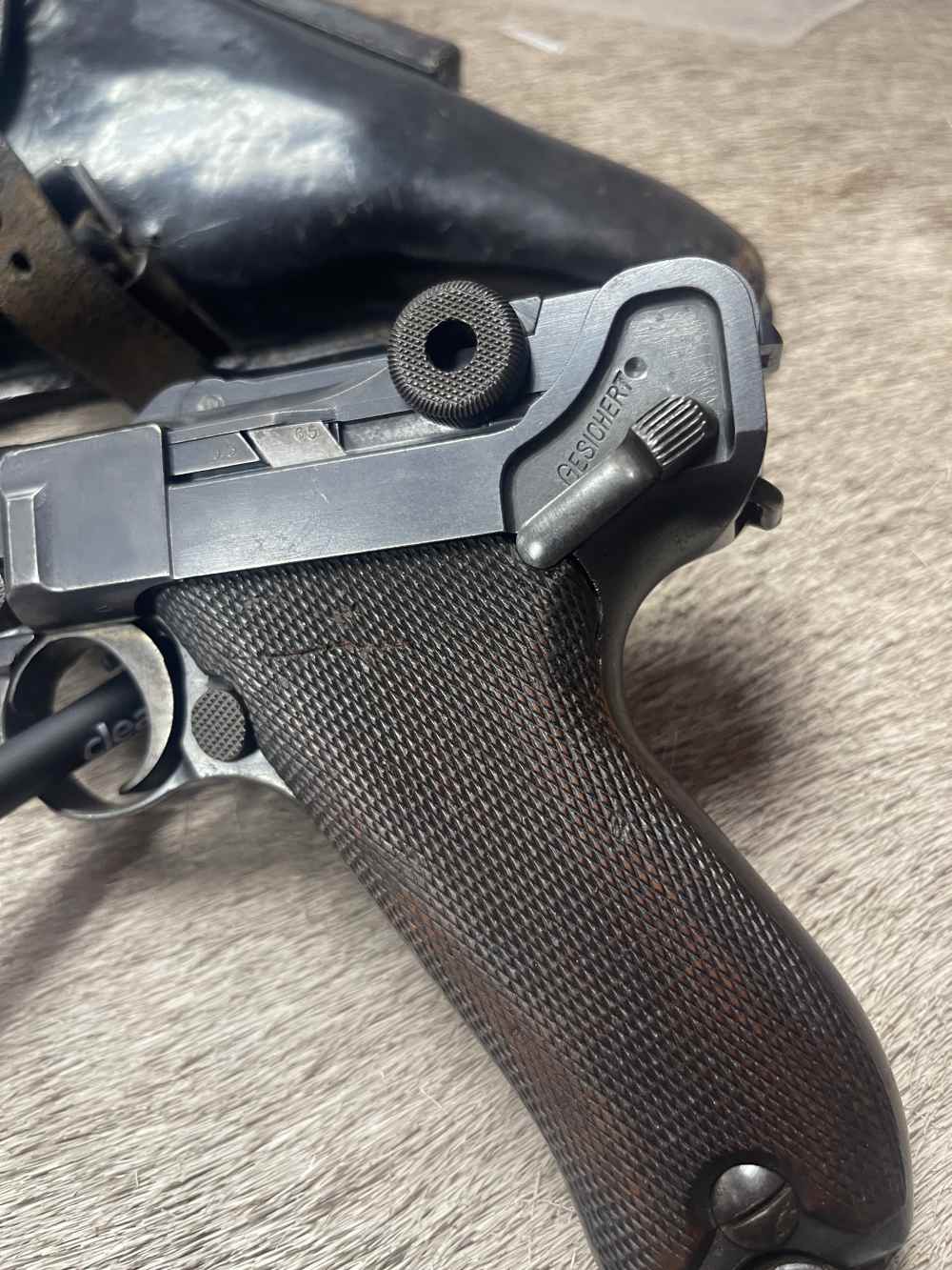 VERY Rare 1911 DWM Luger WWI MATCHING #s P08 9mm W/Holster ALL ORIGINAL-img-2