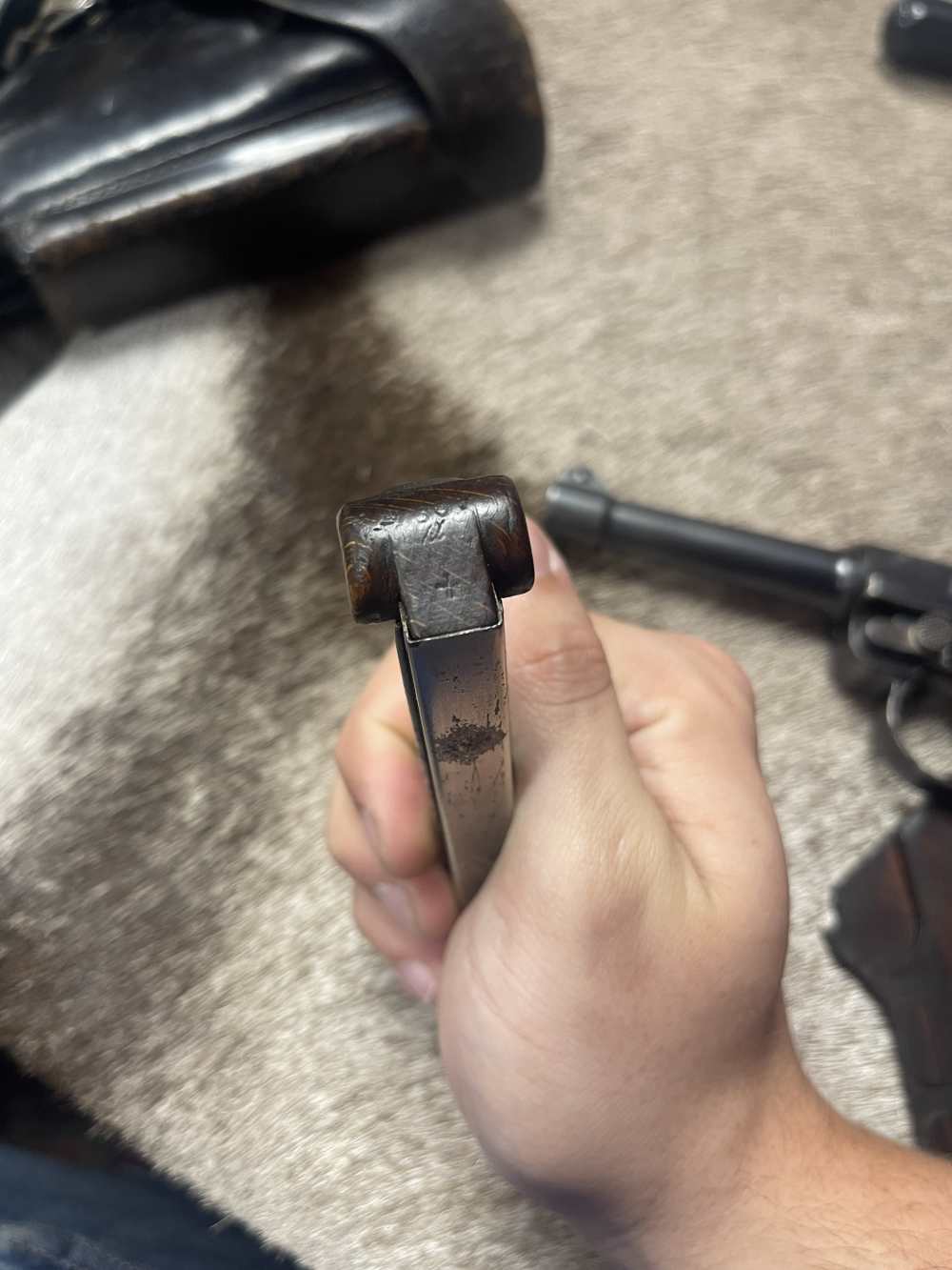 VERY Rare 1911 DWM Luger WWI MATCHING #s P08 9mm W/Holster ALL ORIGINAL-img-33