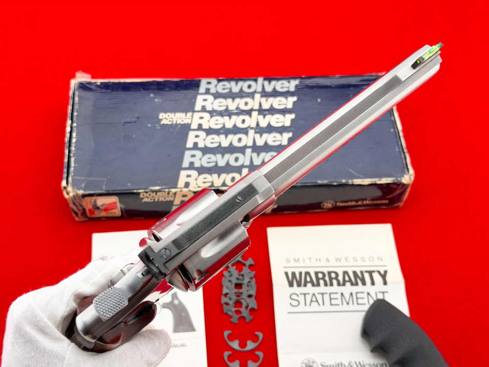 SCARCE 1990 S&W Model 610 10mm 6.5" Stainless w/ Box & Combat Stocks-img-13