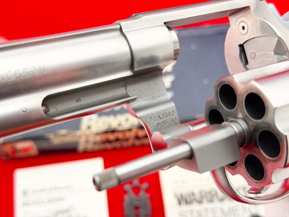 SCARCE 1990 S&W Model 610 10mm 6.5" Stainless w/ Box & Combat Stocks-img-31