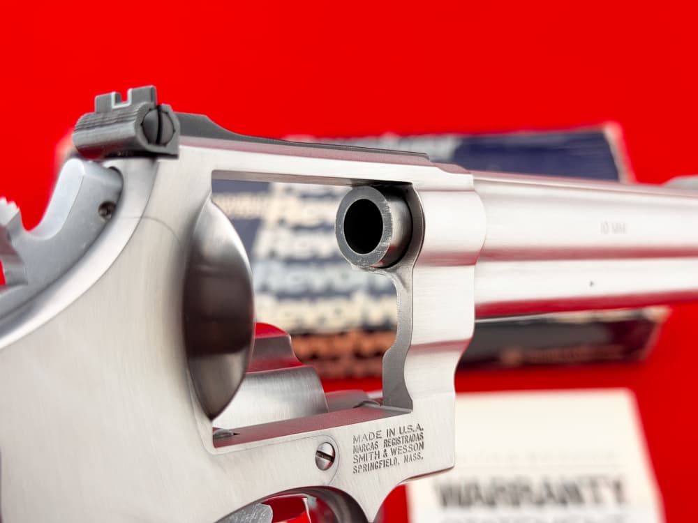 SCARCE 1990 S&W Model 610 10mm 6.5" Stainless w/ Box & Combat Stocks-img-29