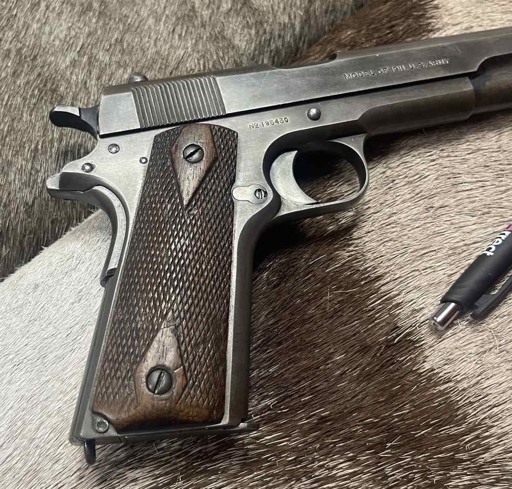 ALL ORIGINAL COLT 1911 WWI MFG 1917 45 ACP 2-tone mag H/P Barrel-img-6