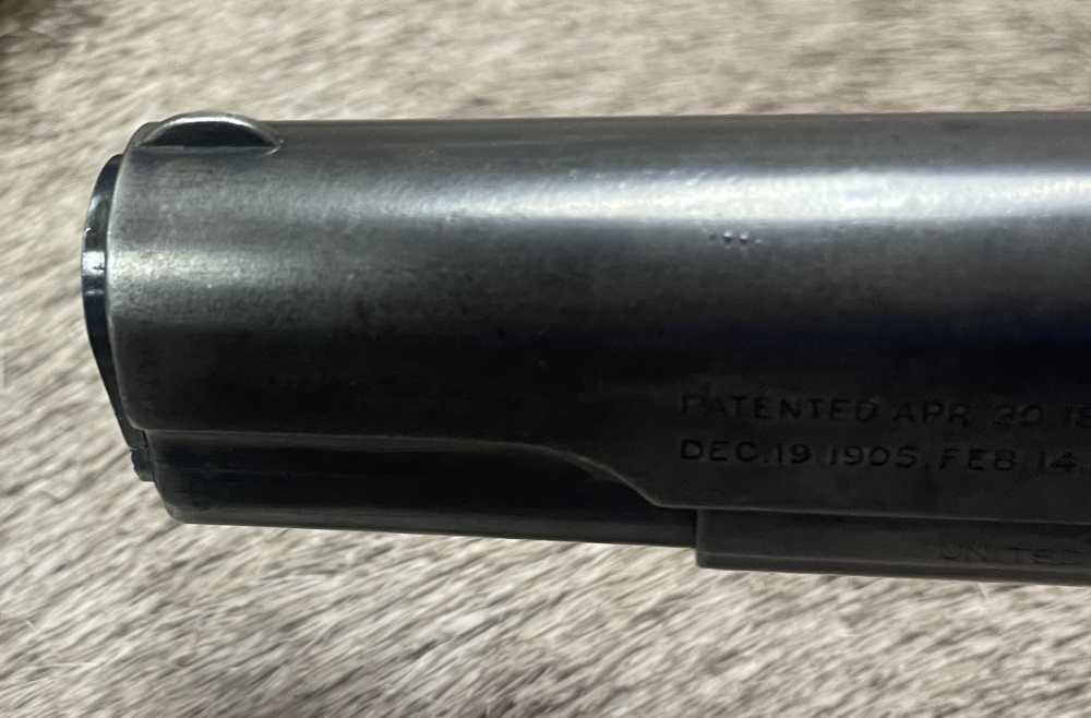 ALL ORIGINAL COLT 1911 WWI MFG 1917 45 ACP 2-tone mag H/P Barrel-img-14