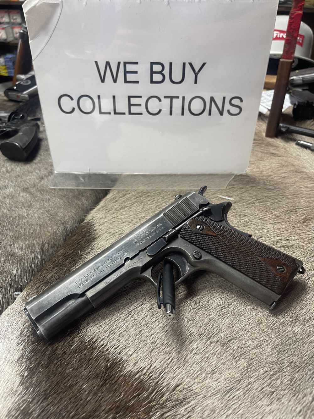 ALL ORIGINAL COLT 1911 WWI MFG 1917 45 ACP 2-tone mag H/P Barrel-img-0