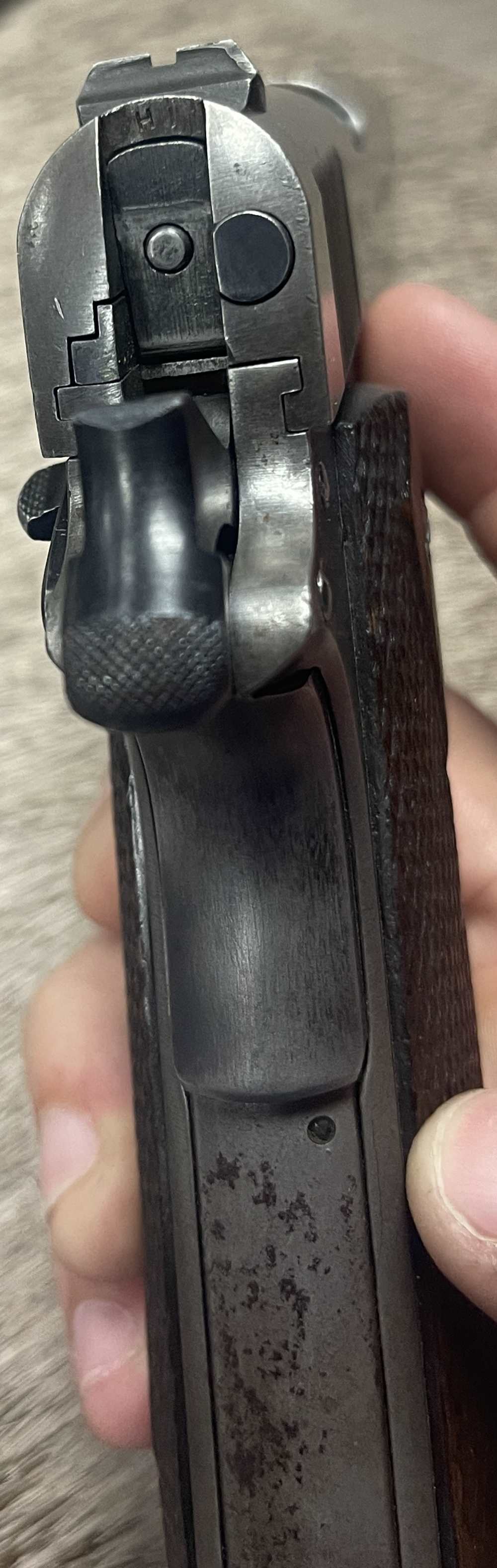 ALL ORIGINAL COLT 1911 WWI MFG 1917 45 ACP 2-tone mag H/P Barrel-img-15