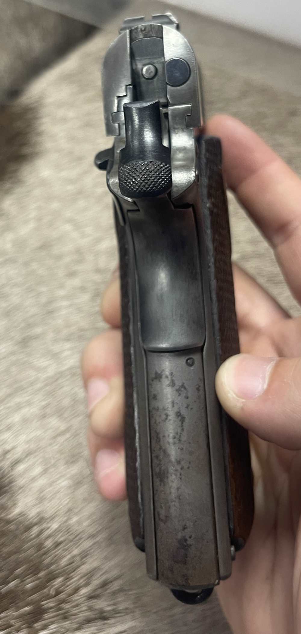 ALL ORIGINAL COLT 1911 WWI MFG 1917 45 ACP 2-tone mag H/P Barrel-img-16