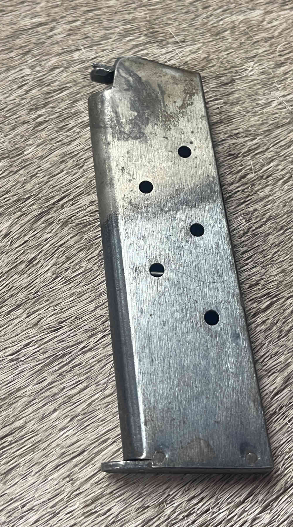 ALL ORIGINAL COLT 1911 WWI MFG 1917 45 ACP 2-tone mag H/P Barrel-img-11
