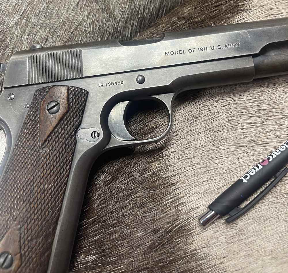 ALL ORIGINAL COLT 1911 WWI MFG 1917 45 ACP 2-tone mag H/P Barrel-img-7