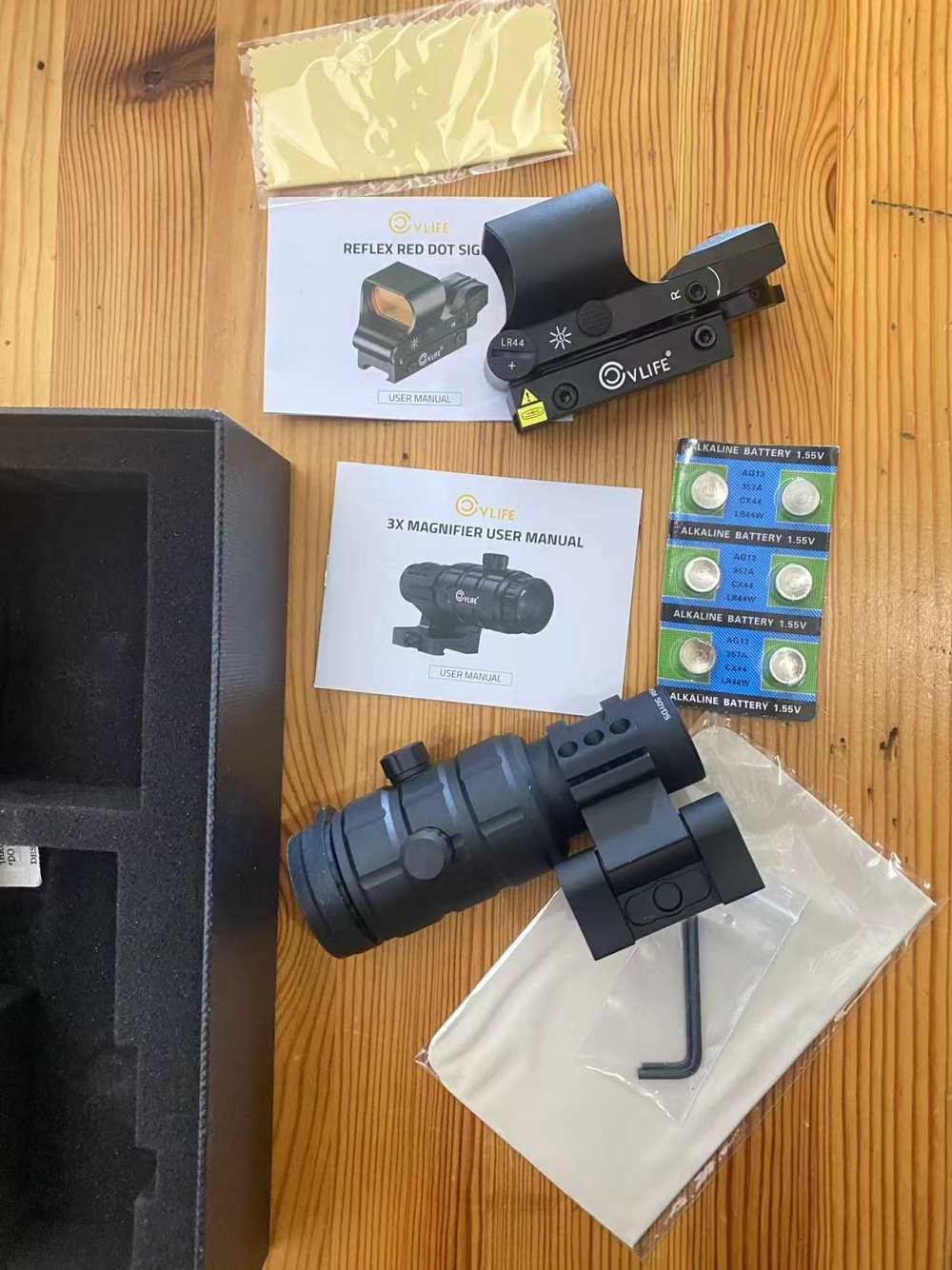 Multiple Reticle Red Dot and Magnifier Combo 40mm Lens Red-img-1