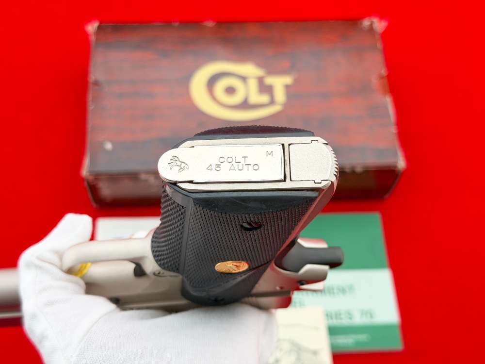1980 Colt MK IV 1911 Series 70 Government .45 ACP Satin Nickel 5" w/ Box-img-21