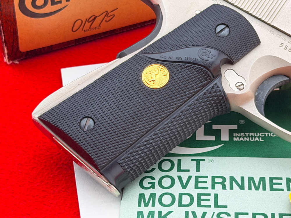 1980 Colt MK IV 1911 Series 70 Government .45 ACP Satin Nickel 5" w/ Box-img-13
