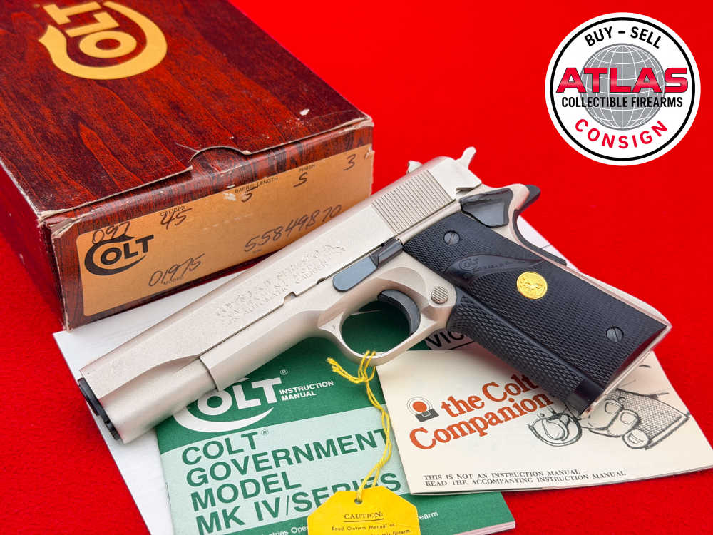 1980 Colt MK IV 1911 Series 70 Government .45 ACP Satin Nickel 5" w/ Box-img-3