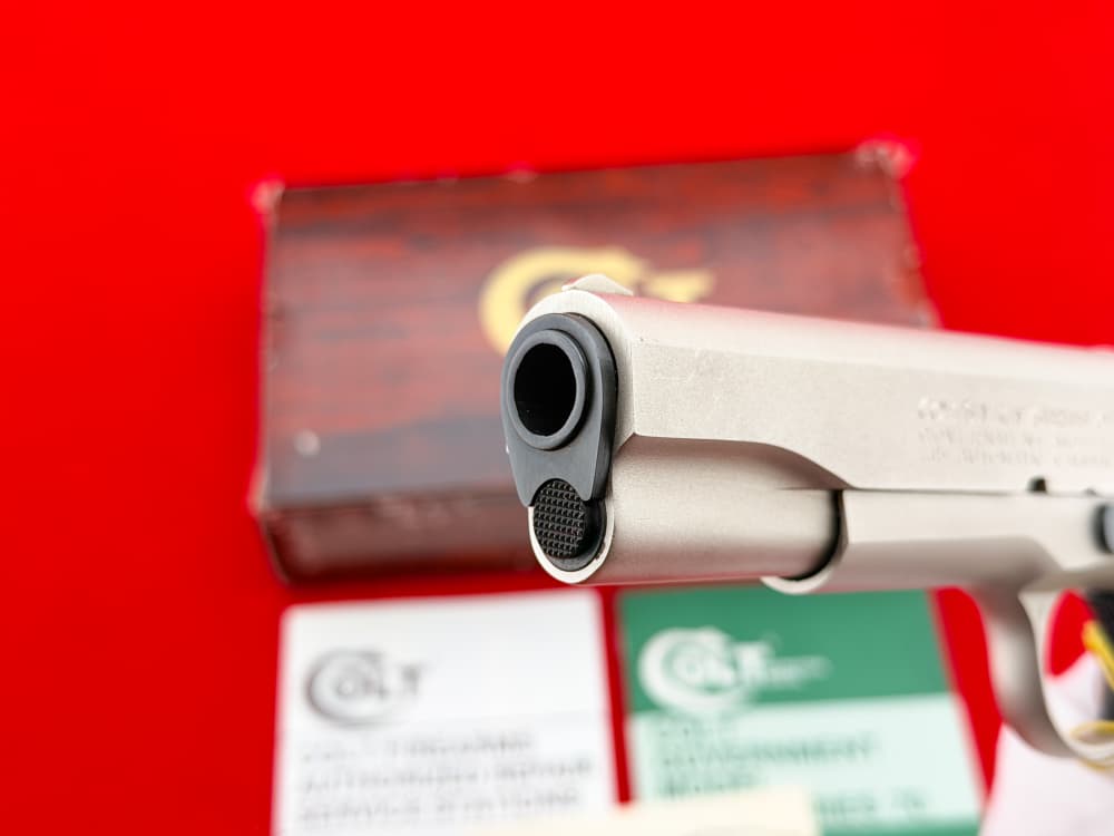 1980 Colt MK IV 1911 Series 70 Government .45 ACP Satin Nickel 5" w/ Box-img-25