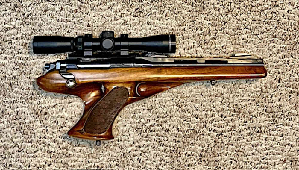 Gorgeous Walnut Stocked .221 Remington XP-100 in near-mint condition-img-0