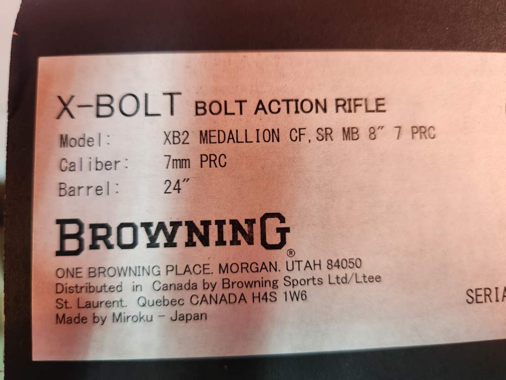 BROWNING X-BOLT 2 MEDALLION CF 7MM PRC SHOT SHOW EXCLUSIVE NEW! NO CC FEES!-img-16