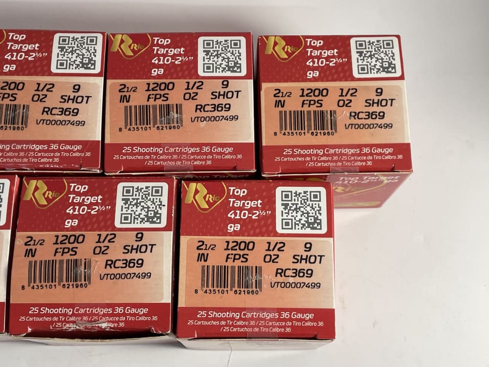 Rio Top Target .410 BORE, 2-1-2in. 9 Shot - 25rds (7 Boxes, 173rds Total)-img-2
