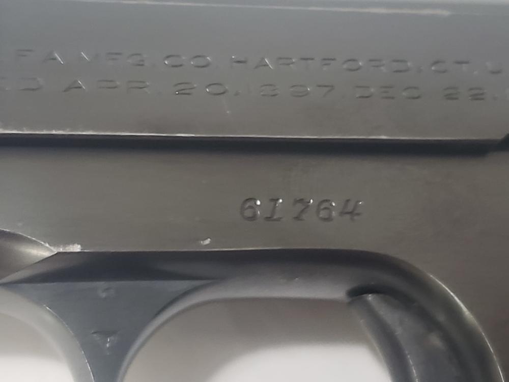 Colt Model 1908 Pocket Hammerless .380 ACP — Excellent Condition-img-3