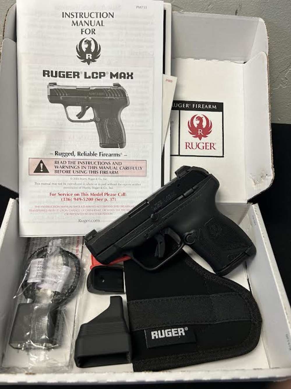 RUGER LCP MAX 380ACP 2.8" 10RD BLK PISTOL-img-1